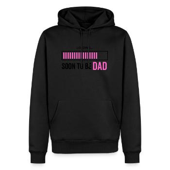 Bald Papa sein - Männer Premium Bio Hoodie - Schwarz - Vorne - Nico (187cm)