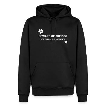 Hund Chien - Sweat à capuche Premium bio Homme - noir - Devant - Nico (187cm)