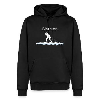 Biathlon Wintersport Ski Schnee Sprint Langlauf - Männer Premium Bio Hoodie - Schwarz - Vorne - Nico (187cm)