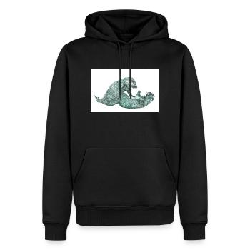 Loutre 3 07 02 2023 - Sweat à capuche Premium bio Homme - noir - Devant - Nico (187cm)