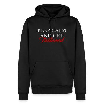 Keep Calm and get Tattooed Tattoo - Männer Premium Bio Hoodie - Schwarz - Vorne - Nico (187cm)