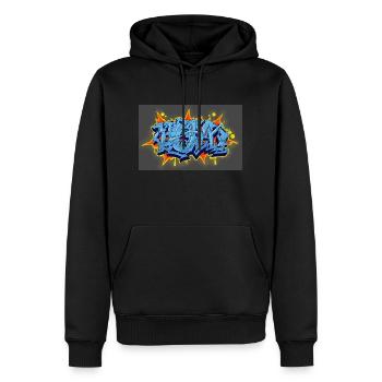 Design Wildstyle - Männer Premium Bio Hoodie - Schwarz - Vorne - Nico (187cm)
