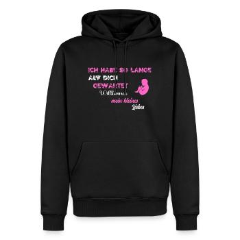 Ich habe so lange auf dich gewartet PNK WE - Sweat à capuche Premium bio Homme - noir - Devant - Nico (187cm)