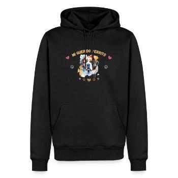 Mon toutou d'amour G6 WE - Sweat à capuche Premium bio Homme - noir - Devant - Nico (187cm)