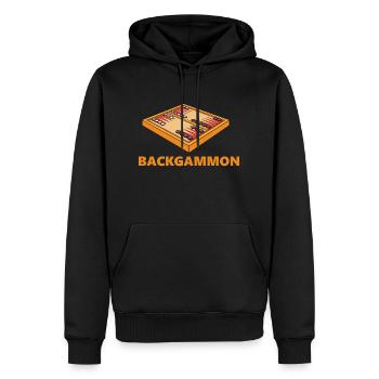 Boardgame Chess Backgammon Game Night - Men’s Premium Organic Hoodie - black - Front - Nico (187cm)