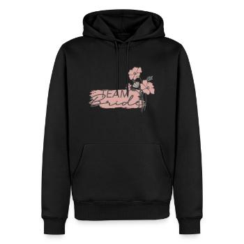 Équipe mariée avec fleurs - Sweat à capuche Premium bio Homme - noir - Devant - Nico (187cm)