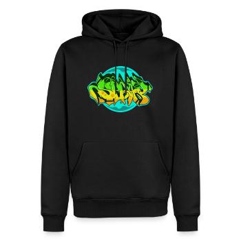 Spray Grafitti - Männer Premium Bio Hoodie - Schwarz - Vorne - Nico (187cm)