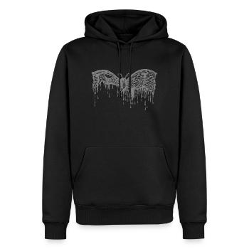 Moth - Men’s Premium Organic Hoodie - black - Front - Nico (187cm)