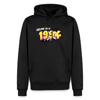 Rétro 29e anniversaire dans le style Pop Art Comic Book - Sweat à capuche Premium bio Homme - noir - Devant - Nico (187cm)