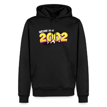 Rétro 21e anniversaire dans le style Pop Art Comic Book - Sweat à capuche Premium bio Homme - noir - Devant - Nico (187cm)