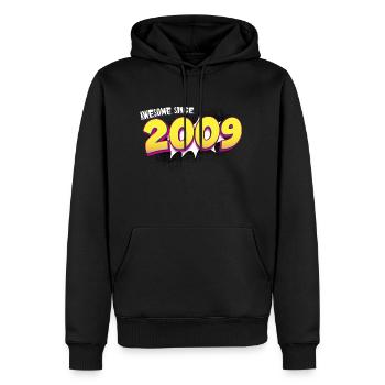 Rétro 14e anniversaire dans le Style Pop Art Comic Book - Sweat à capuche Premium bio Homme - noir - Devant - Nico (187cm)