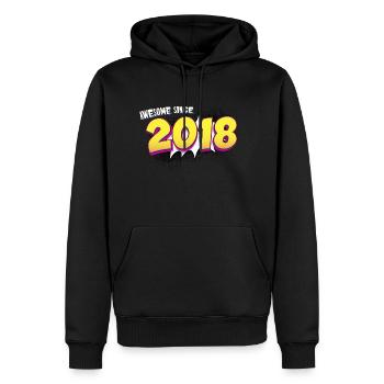 Retro 5th birthday in Pop Art Comic Book Style - Men’s Premium Organic Hoodie - black - Front - Nico (187cm)