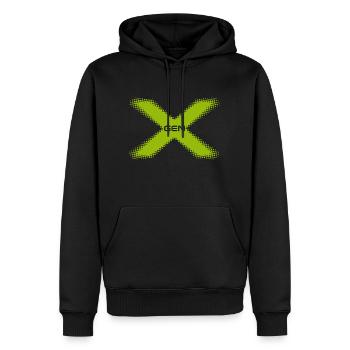 Génération verte X - Sweat à capuche Premium bio Homme - noir - Devant - Nico (187cm)