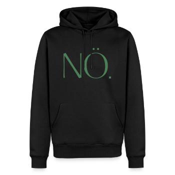 NON. Une chemise, un mot. - Sweat à capuche Premium bio Homme - noir - Devant - Nico (187cm)