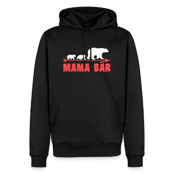 Mutter Mama Bär - Männer Premium Bio Hoodie - Schwarz - Vorne - Nico (187cm)