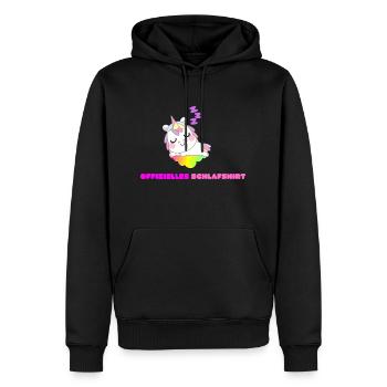 Chemise de nuit officielle - Sweat à capuche Premium bio Homme - noir - Devant - Nico (187cm)