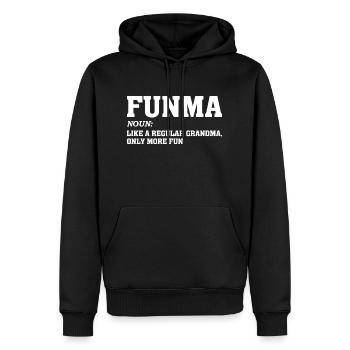 Funma und Funpa Shirts wie eine normale Oma - Männer Premium Bio Hoodie - Schwarz - Vorne - Nico (187cm)