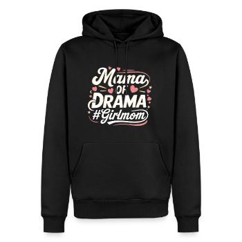 Mama Of Drama Girl Mom 4 - Männer Premium Bio Hoodie - Schwarz - Vorne - Nico (187cm)