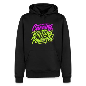 Cunning Baffling Powerful 10 - Männer Premium Bio Hoodie - Schwarz - Vorne - Nico (187cm)