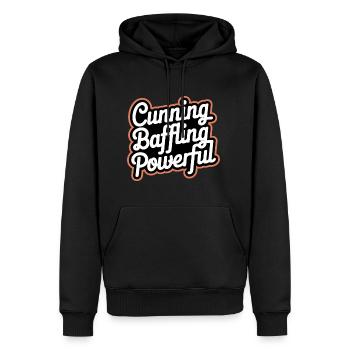 Cunning Baffling Powerful 8 - Männer Premium Bio Hoodie - Schwarz - Vorne - Nico (187cm)