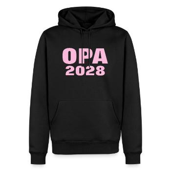 2028 Grand-père Petit-fils Petite-fille Naissance Bébé Grossesse - Sweat à capuche Premium bio Homme - noir - Devant - Nico (187cm)