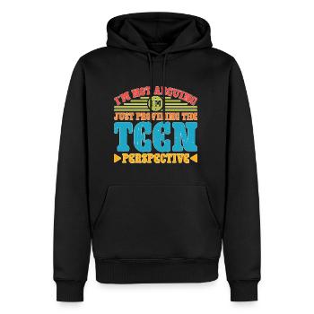 I'm Just Providing The Teen Perspective 2 - Männer Premium Bio Hoodie - Schwarz - Vorne - Nico (187cm)
