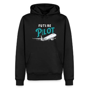 Future Pilot - Aspiring Aviator Aviation - Men’s Premium Organic Hoodie - black - Front - Nico (187cm)