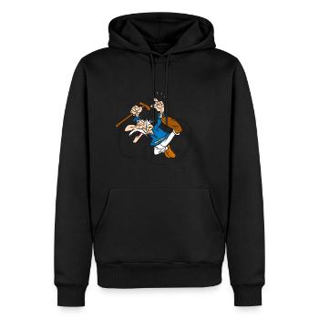Agecanonix - Sport is health. - Men’s Premium Organic Hoodie - black - Front - Nico (187cm)
