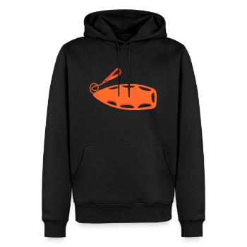 Bouée - Sweat à capuche Premium bio Homme - noir - Devant - Nico (187cm)