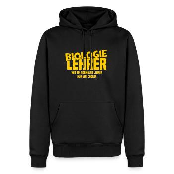 Biologielehrer Wie ein normaler Lehrer nur cooler - Männer Premium Bio Hoodie - Schwarz - Vorne - Nico (187cm)
