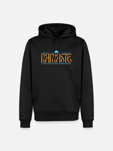 Namasté - Sweat à capuche Premium bio Homme - noir