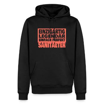 Sanitäter - Männer Premium Bio Hoodie - Schwarz - Vorne - Nico (187cm)
