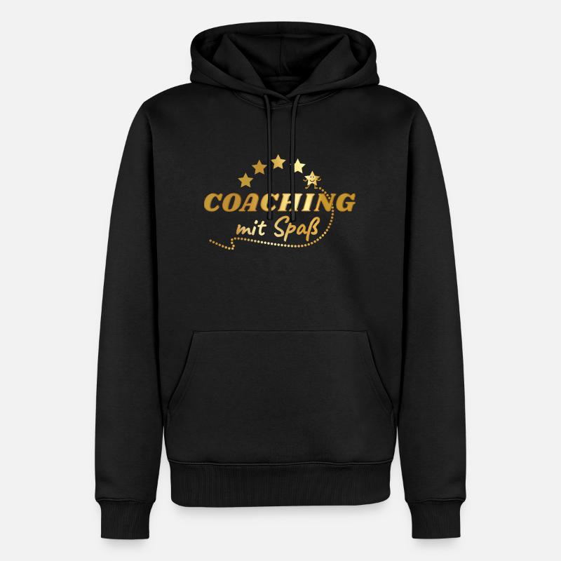 coaching avec plaisir - Sweat à capuche Premium bio Homme - noir