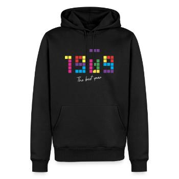1989 Das beste Jahr - Jubiläum - Männer Premium Bio Hoodie - Schwarz - Vorne - Nico (187cm)
