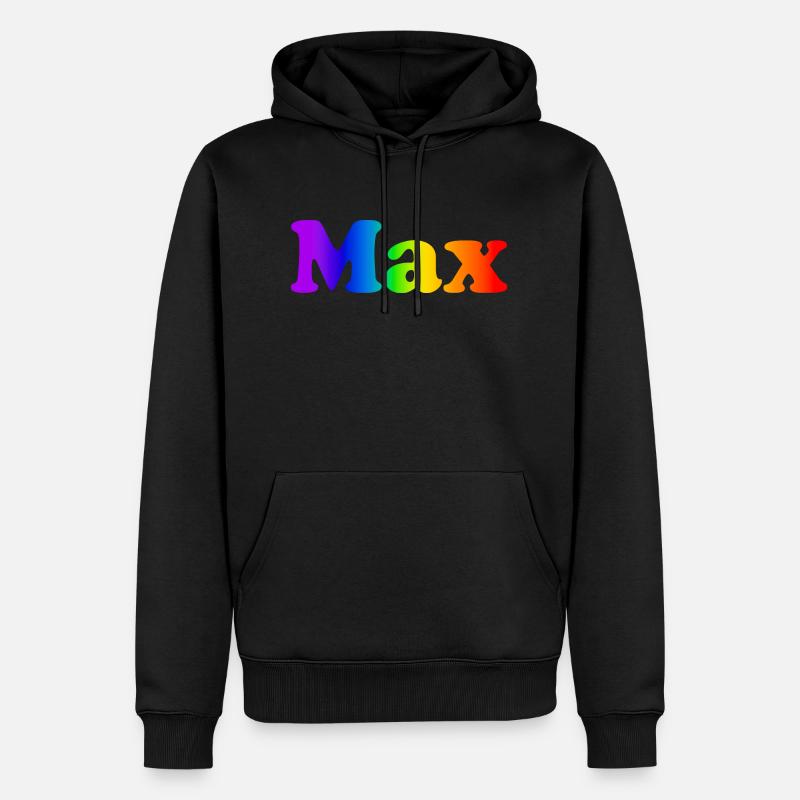 Max - Sweat à capuche Premium bio Homme - noir