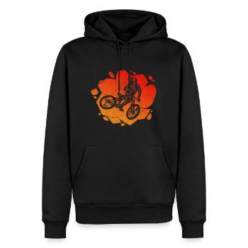 Mountain biker Cyclist Mountain bike - Men’s Premium Organic Hoodie - black - Front - Nico (187cm)