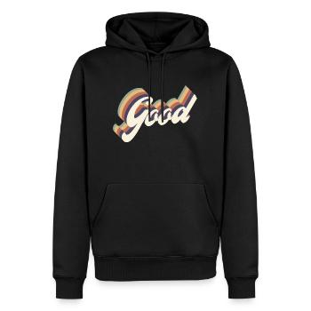guter Jahrgang - Männer Premium Bio Hoodie - Schwarz - Vorne - Nico (187cm)