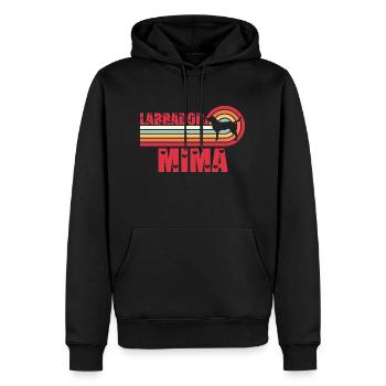 Vintage Retro Sunset Labrador Retriever Mima - Männer Premium Bio Hoodie - Schwarz - Vorne - Nico (187cm)