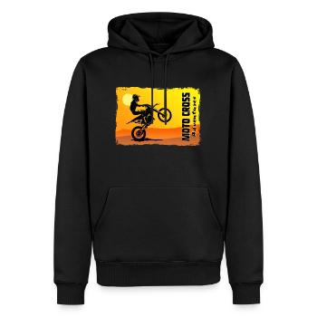 Moto Cross - Motocross - Supercross - Men’s Premium Organic Hoodie - black - Front - Nico (187cm)