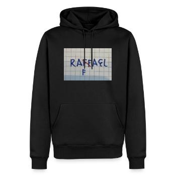 Birthday present for Rafael - Men’s Premium Organic Hoodie - black - Front - Nico (187cm)