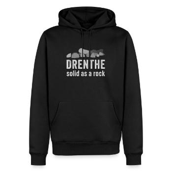 Drenthe solide comme un roc - Sweat à capuche Premium bio Homme - noir - Devant - Nico (187cm)