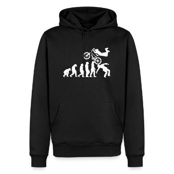 BMX Radfahren Fahrrad Radfahren Evolution - Männer Premium Bio Hoodie - Schwarz - Vorne - Nico (187cm)