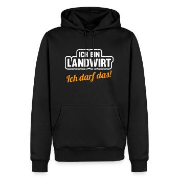 Landwirtschaft Bauer Landwirt - Männer Premium Bio Hoodie - Schwarz - Vorne - Nico (187cm)