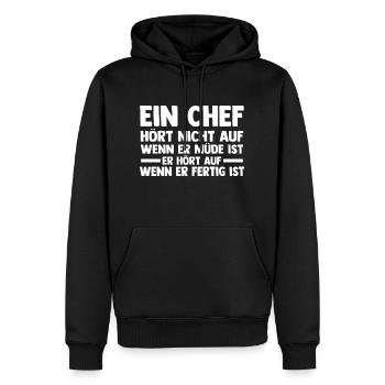 Arbeit Kollegen Büro Teamleiter Führungskraft Chef - Männer Premium Bio Hoodie - Schwarz - Vorne - Nico (187cm)
