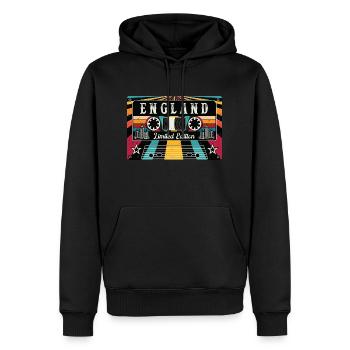 Vintage England Limited Edition - Men’s Premium Organic Hoodie - black - Front - Nico (187cm)
