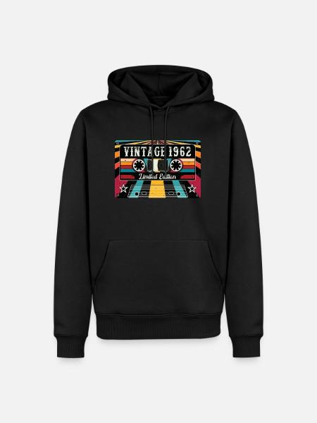 Vintage 1962 Limited Edition - Men’s Premium Organic Hoodie - black
