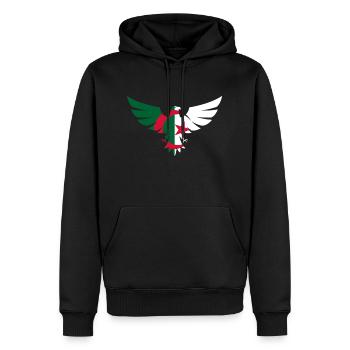 Algerischer Adler - Flagge Algeriens - Männer Premium Bio Hoodie - Schwarz - Vorne - Nico (187cm)