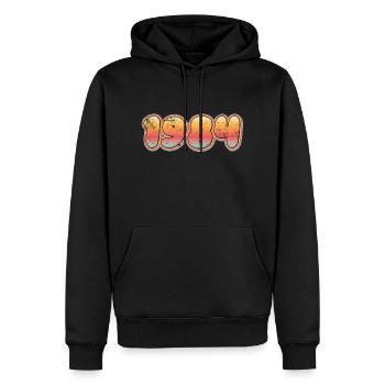 1984 Vintage - Männer Premium Bio Hoodie - Schwarz - Vorne - Nico (187cm)