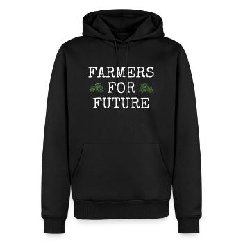 Agriculteur Agriculteur Les agriculteurs protestent contre Farmers for Future - Sweat à capuche Premium bio Homme - noir - Devant - Nico (187cm)