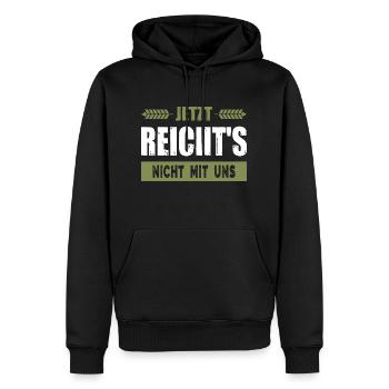 Bauernproteste 2024 Bauernprotest Bauerndemo Demo - Männer Premium Bio Hoodie - Schwarz - Vorne - Nico (187cm)